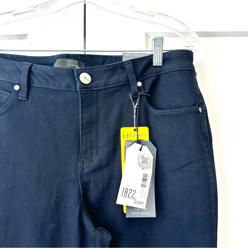 1822 ankle skinny jeans dark rinse size 14 - Picture 2 of 5